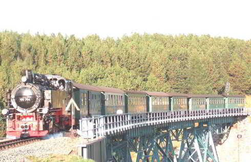 Bild 4 Fichtelbergbahn auf Viadukt in Kurort Oberwiesenthal