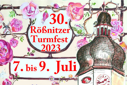 Party rund um den schiefen Turm von Rößnitz