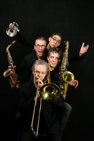 Bild 2 Die Musiker der "Fun Horns" sind auf den Bühnen der Welt unterwegs und am 5. August 2023 zu Gast auf Schloß Voigtsberg.