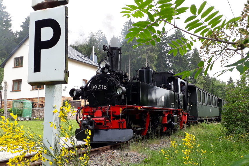 Eisenbahnromantik an Pfingsten im Naturpark Erzgebirge/Vogtland