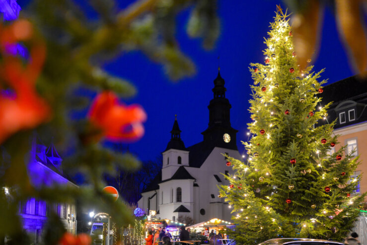 Bild 1 Weihnacht am Postplatz in Reichenbach.