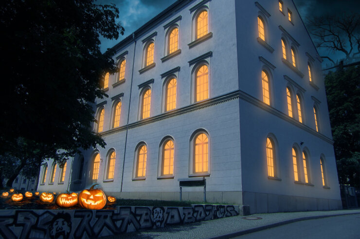 Bild 1 Wer traut sich in die tiefsten Abgründe des MonsterHouses? Die Plauener Freizeiteinrichtung "eSeF" hat zu Halloween so einiges zu bieten.